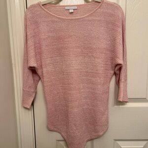 New York & Company Light Pink Crew Neck Sweater